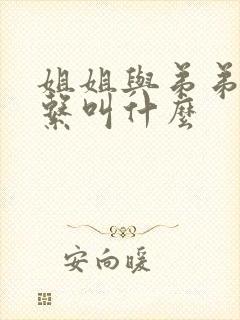 姐姐与弟弟的关系叫什么