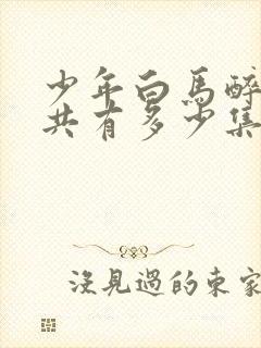 少年白马醉春风共有多少集