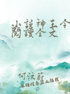 小说神王令免费阅读全文