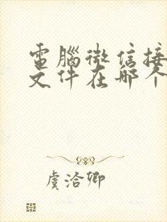 电脑微信接收的文件在哪个文件夹