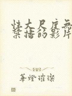 性大尺度无删减禁播的影片