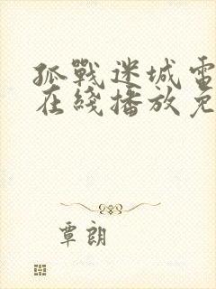 孤战迷城电视剧在线播放免费高清