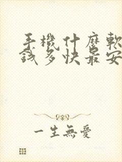 手机什么软件赚钱多快最安全