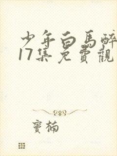 少年白马醉春风17集免费观看