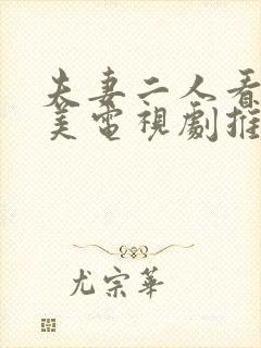 夫妻二人看的欧美电视剧推荐