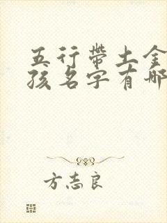 五行带土金的女孩名字有哪些