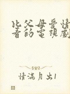 比父母爱情还好看的电视剧