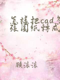 怎样把cad多张图纸转成一个pdf