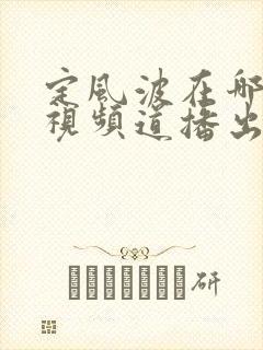 定风波在哪个电视频道播出