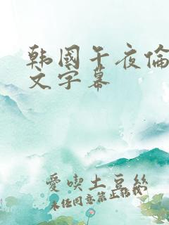 韩国午夜伦理中文字幕