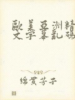 欧美亚洲精品中文字幕乱码高清