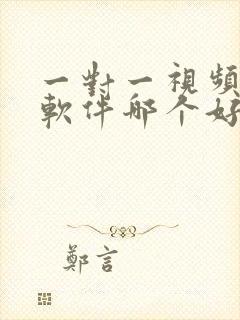 一对一视频聊天软件哪个好