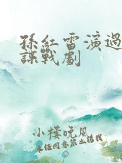 孙红雷演过哪些谍战剧