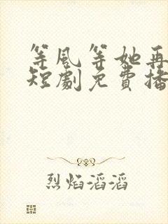 等风等她再回头短剧免费播放
