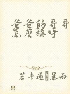 爸爸的哥哥老婆怎么称呼