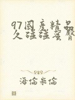 97国产精品久久碰碰蜜臀