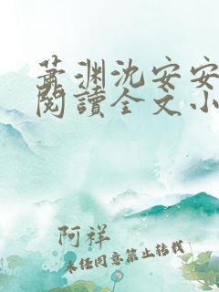 萧渊沈安安免费阅读全文小说