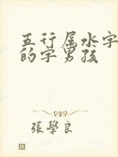 五行属水字最旺的字男孩