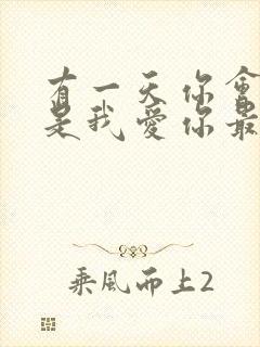 有一天你会明白是我爱你最多是什么歌