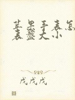 苹果手表怎么看表盘大小