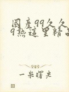 国产99久久99热这里精品5