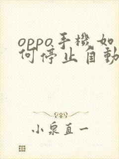 oppo手机如何停止自动更新
