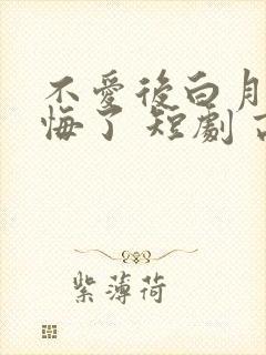 不爱后白月光后悔了 短剧 高清
