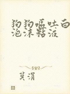 狗狗呕吐白色的泡沫粘液