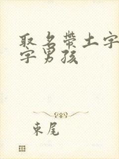 取名带土字旁的字男孩