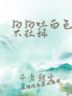 狗狗吐白色粘液不拉稀