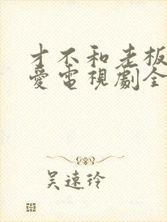 才不和老板谈恋爱电视剧全集免费观看