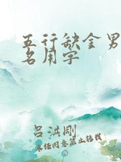 五行缺金男孩取名用字