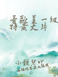 看欧美一级特黄特黄大片