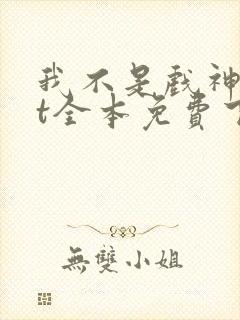 我不是戏神txt全本免费下载