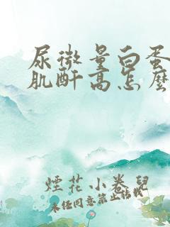 尿微量白蛋白/肌酐高怎么治疗