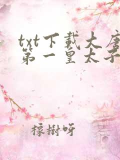 txt下载大唐第一皇太子