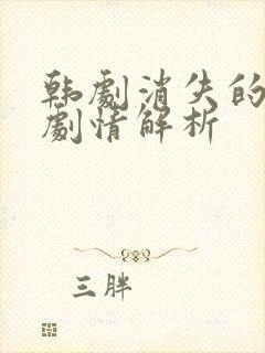 韩剧消失的夜晚剧情解析