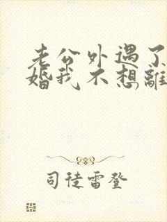 老公外遇了要离婚我不想离婚怎么办