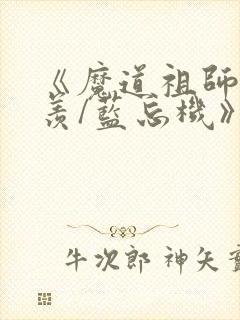 《魔道祖师魏无羡/蓝忘机》