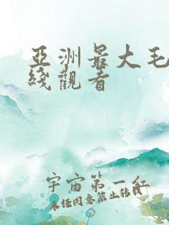 亚洲最大毛片在线观看