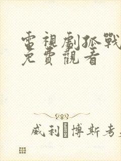 电视剧孤战全集免费观看