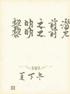 黎明之前潜伏在黎明之前免费观看