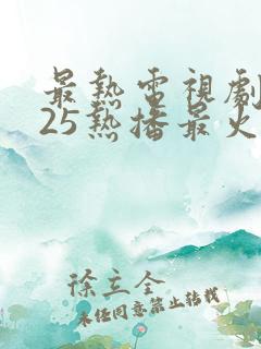 最热电视剧2025热播最火剧