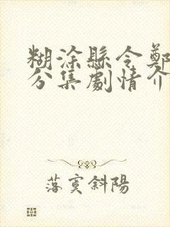 糊涂县令郑板桥分集剧情介绍