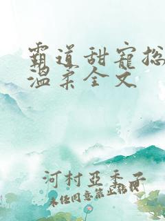 霸道甜宠总裁请温柔全文