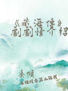 《藏海传》电视剧剧情介绍