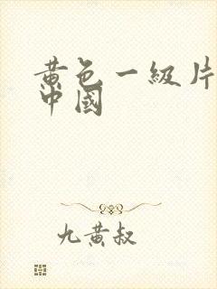 黄色一级片特黄中国