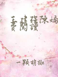 王建强陈娇娇免费阅读