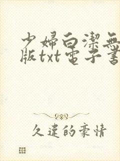 少妇白洁无删减版txt电子书