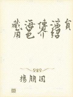 藏海传演员表及角色介绍